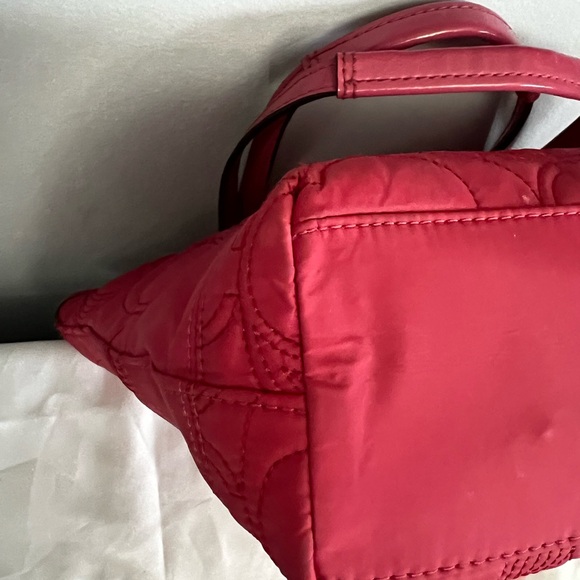 Coach Pink Raspberry Quilted Tote Bag - Picture 13 of 13